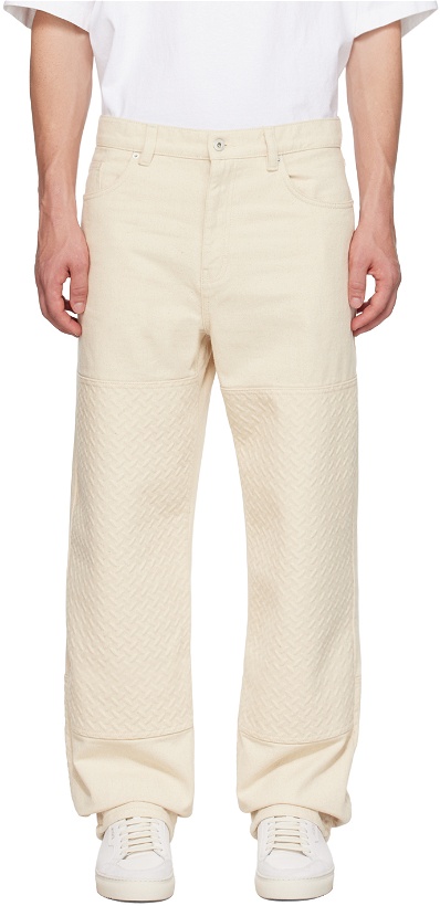Photo: Axel Arigato Beige Grate Embossed Trousers
