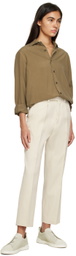 ZEGNA Off-White Double Pleats Trousers