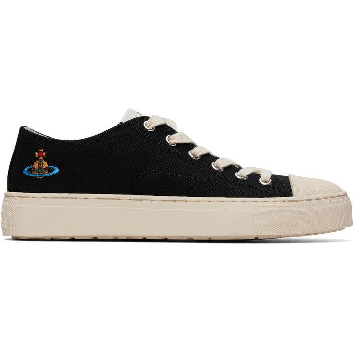 Photo: Vivienne Westwood Black Low Top Plimsoll Sneakers