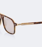Brunello Cucinelli Sartorial Sunset rectangular sunglasses