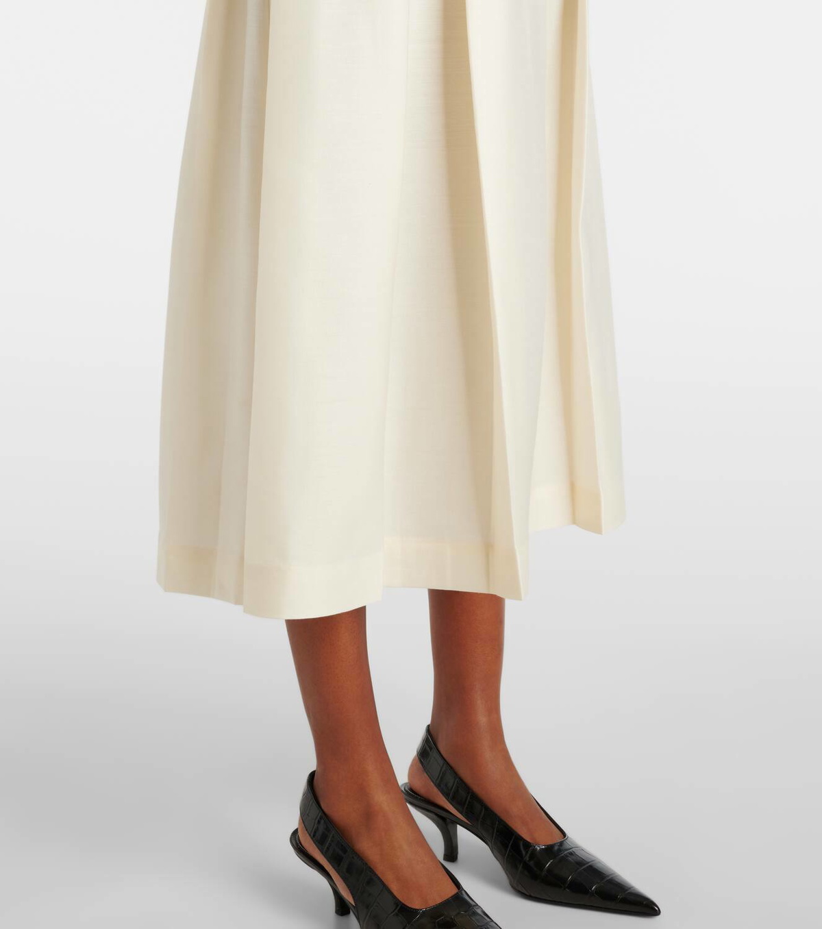 Toteme Twinflower wool and silk midi skirt Toteme