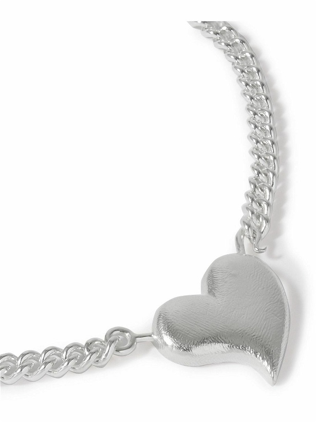 Photo: Seb Brown - Fat Heart Recycled Silver Necklace