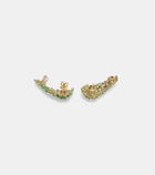 Ananya Scatter 18kt gold earrings with emeralds and diamonds