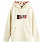 Levi's Men's Levis Paris Olympics Skate Hoodie in Cream/Polka Red