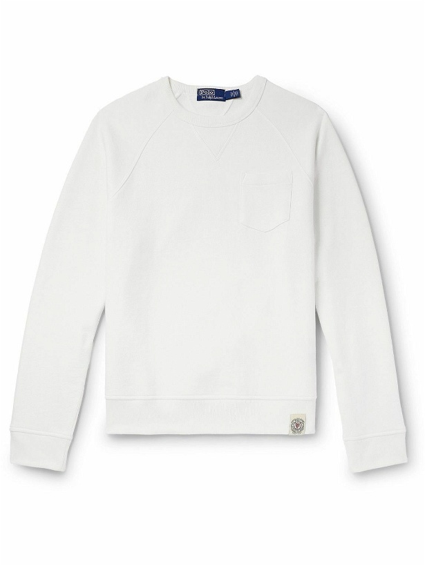 Photo: Polo Ralph Lauren - Logo-Appliquéd Cotton-Blend Jersey Sweatshirt - White