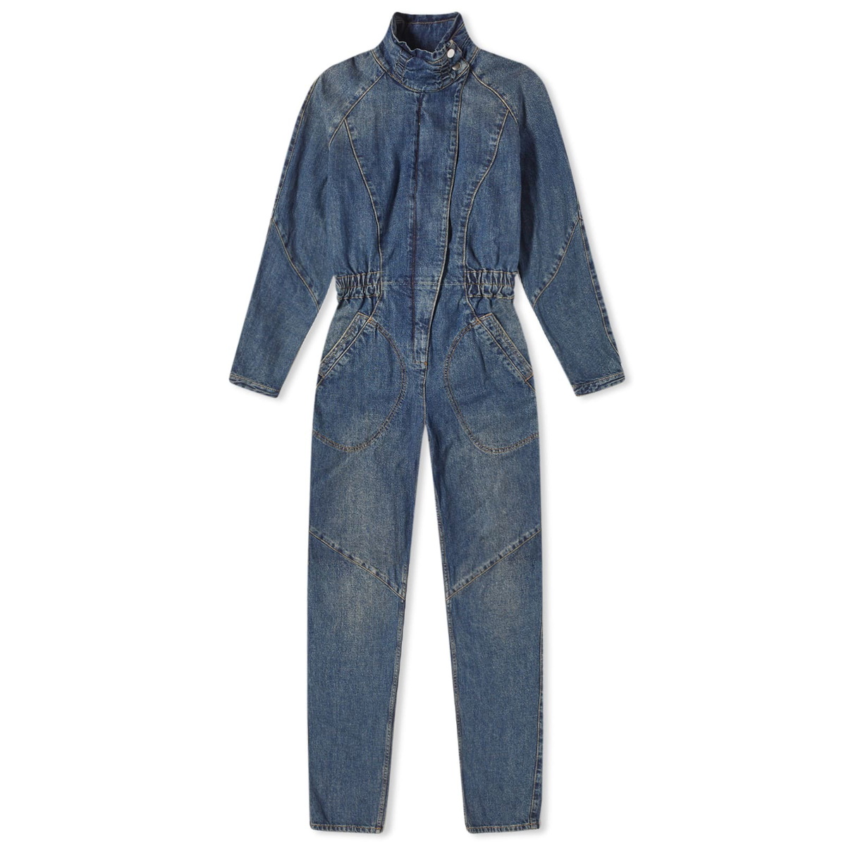 Isabel Marant Women's Kimea Denim Jumpsuit in Dark Blue