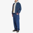 By Parra Men's Skull Stalker Varsity Jacket in Washed Blue