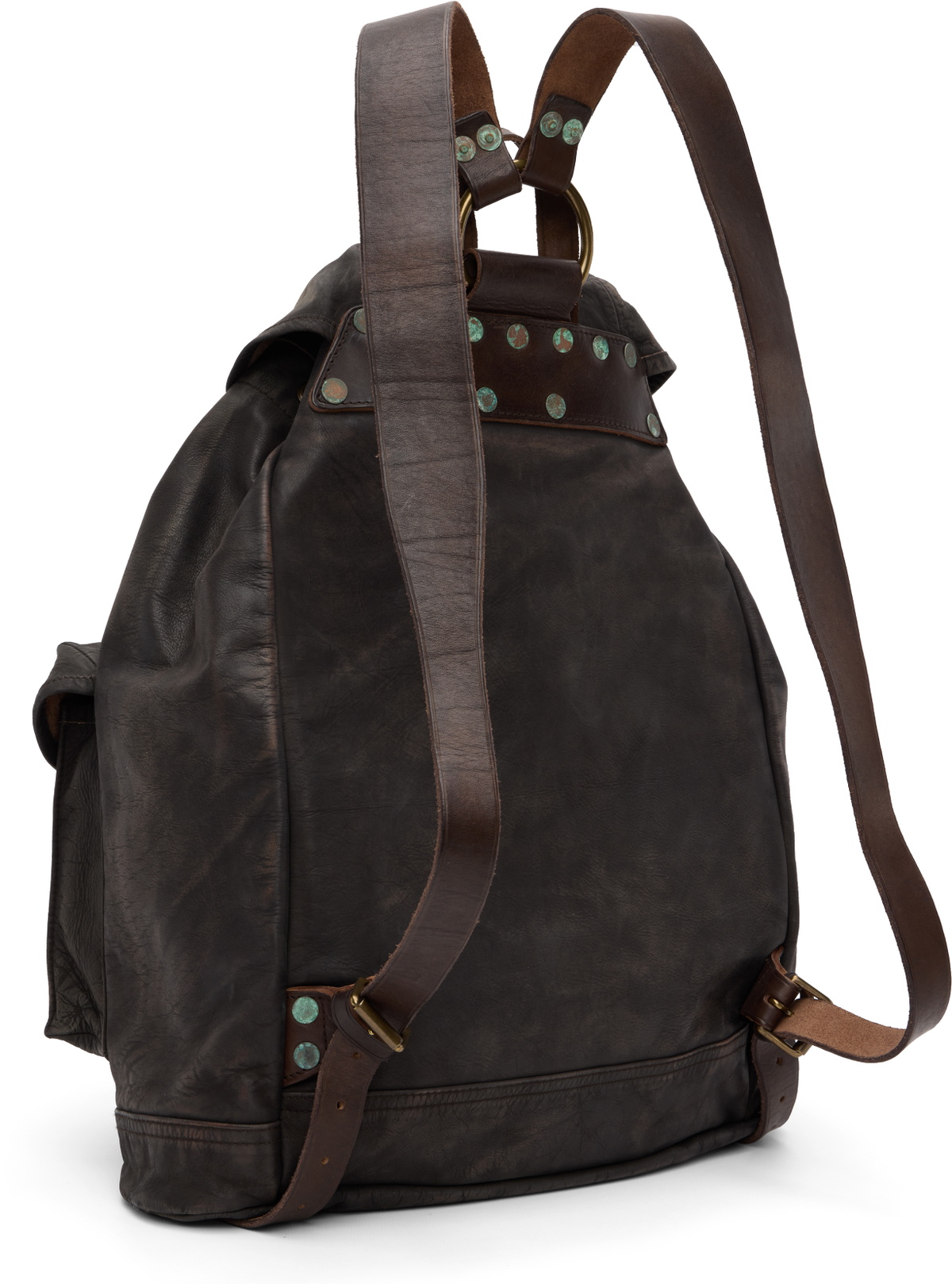 RRL Brown Leather Rucksack