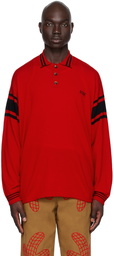 Bode Red Stripe Polo