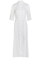 Max Mara Cotton-blend Maxi Shirt Dress White