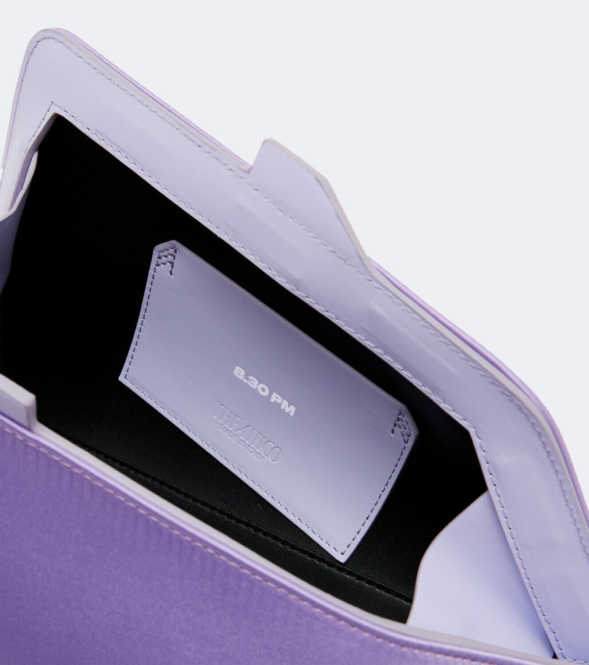 The Attico 8:30PM Small satin clutch