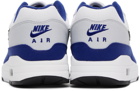 Nike White & Blue Nike Air Max 1 Sneakers