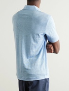 Loro Piana - Linen-Jersey Polo Shirt - Blue