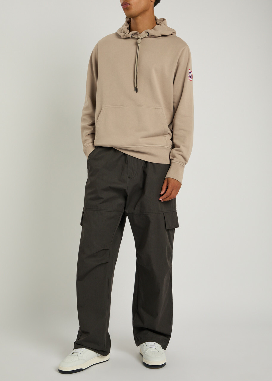 Canada Goose Huron Hooded Cotton Sweatshirt Beige