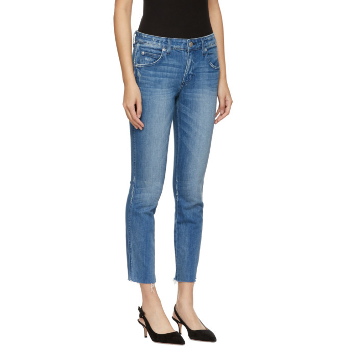 Amo Blue Stix Crop Jeans