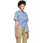 Ports 1961 White and Blue Check Short Sleeve Shirt