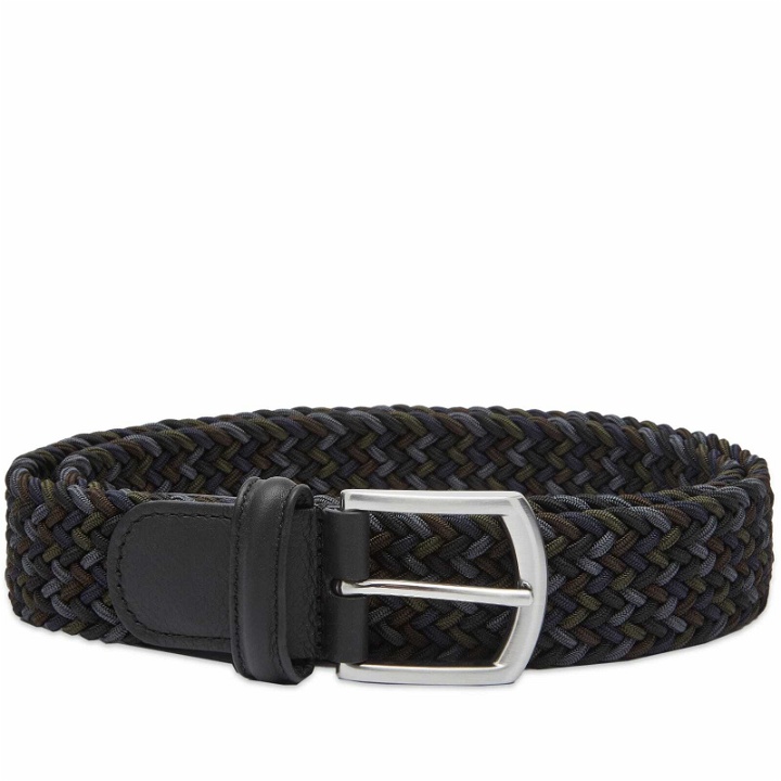 Photo: Anderson's Men's Andersons Woven Textile Belt in Blue/Navy/Grey