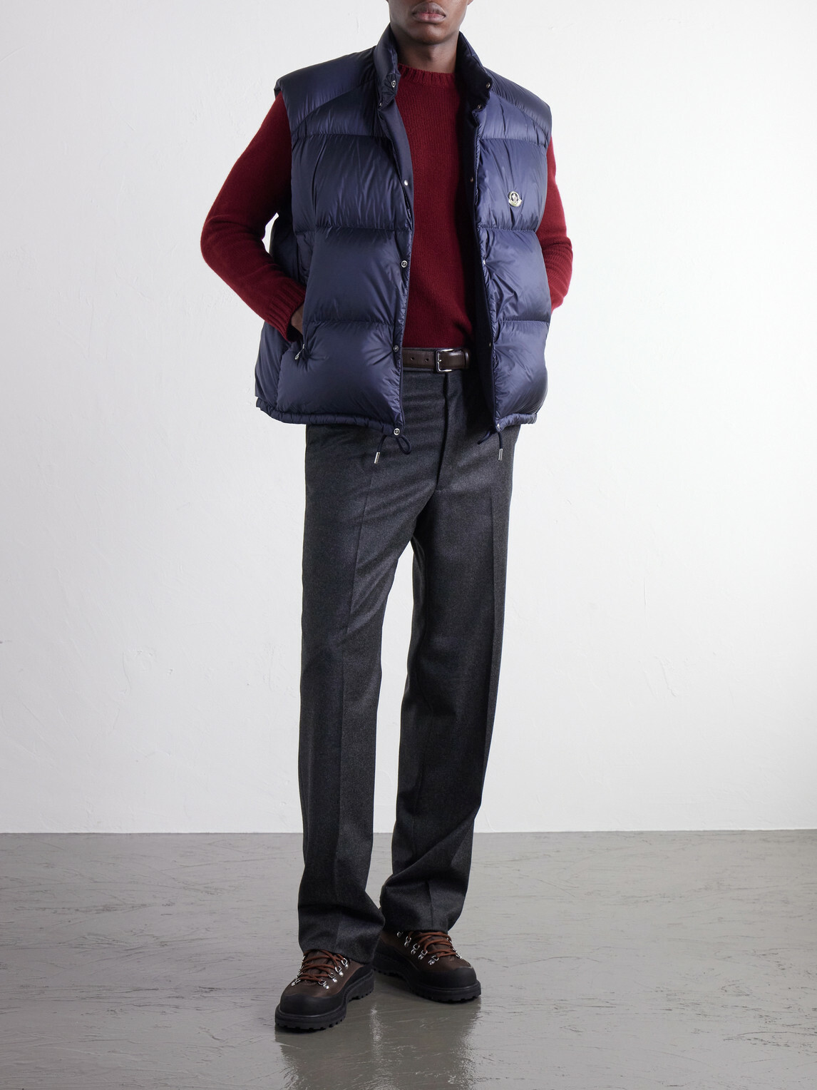 Moncler - Tibb Reversible Virgin Wool Down Gilet - Blue