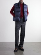 Moncler - Tibb Reversible Virgin Wool Down Gilet - Blue