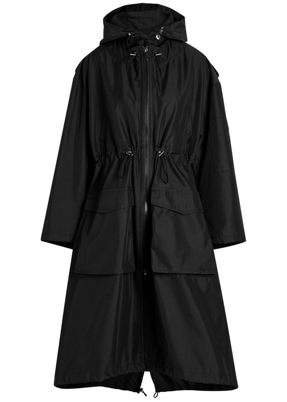Photo: High Polonaise Hooded Cotton-blend Parka Black