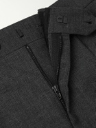 CELINE - Straight-Leg Pleated Wool Shorts - Gray