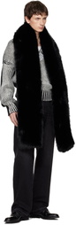 VAQUERA Black Faux Fur Scarf