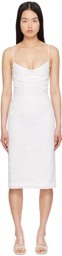 SHUSHU/TONG White Embroidered Midi Dress