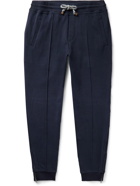 Brunello Cucinelli - Tapered Loopback Cotton-Jersey Sweatpants - Blue