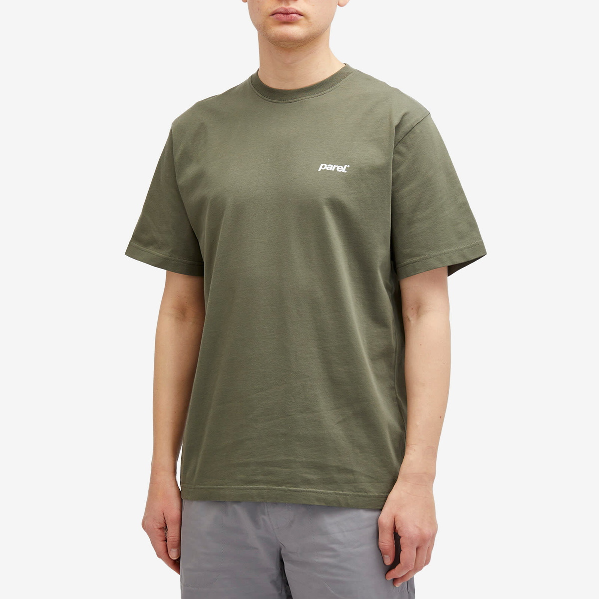 Parel Studios Men's BP Logo T-Shirt in Army Green