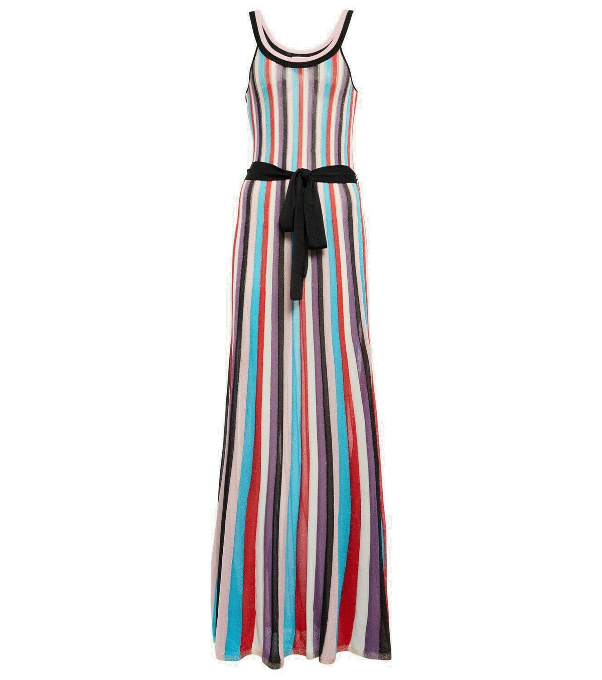 Rebecca Vallance Striped metallic knit maxi dress Rebecca Vallance