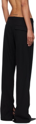 St. Agni Black 90s Split Leg Trousers