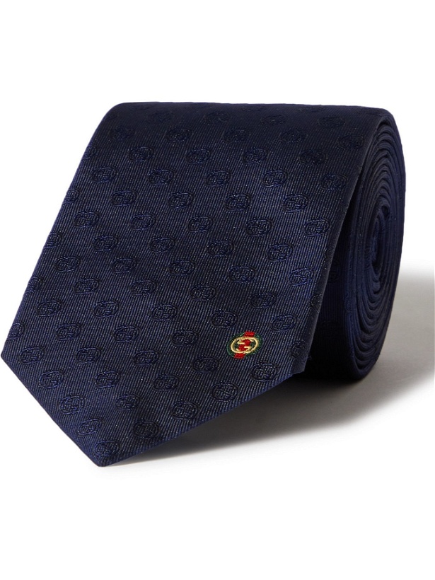 Photo: GUCCI - 7cm Logo-Jacquard Silk Tie
