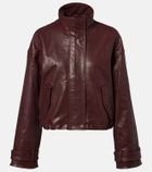 Veronica Beard Bateman cropped leather jacket