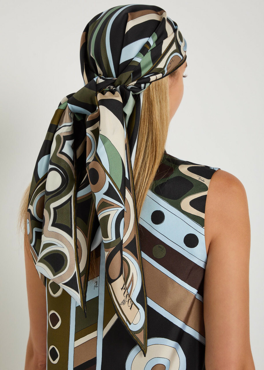 Pucci Printed Twill Triangle Scarf - Multicoloured - One Size