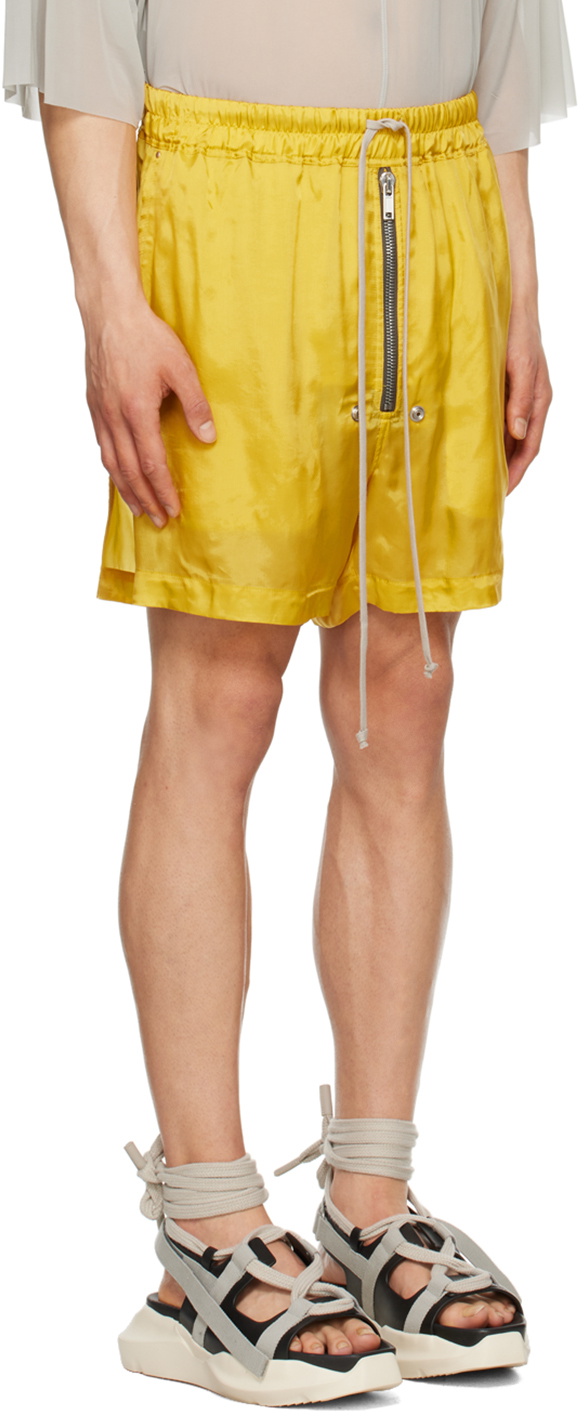 Rick Owens Yellow Bela Shorts Rick Owens