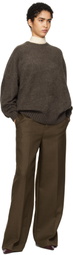 Carven Brown Double Worsted Wool Trousers