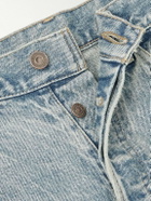 CELINE - Wesley Straight-Leg Distressed Denim Shorts - Blue