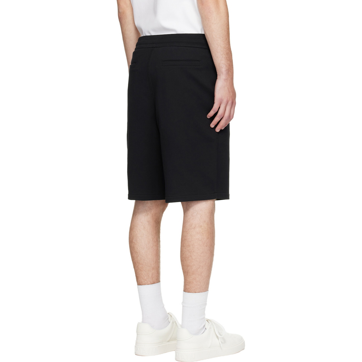 BALMAIN Black 'Balmain' Vine Print Sweat Shorts