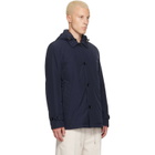 Moncler Navy Evrine Hooded Down Parka Jacket