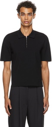 Dion Lee Black Zip Rib Polo