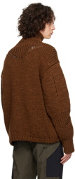 ROA Brown Zip Sweater
