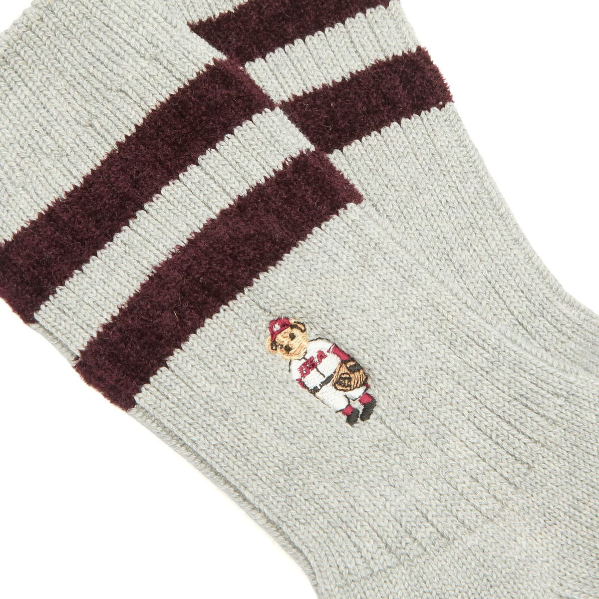 Rostersox 84 Bear Socks in Burgundy