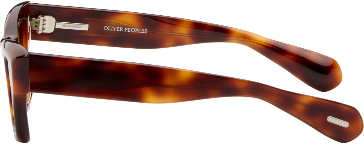 Jil Sander Brown Oliver Peoples 'Edition 3' Cat Eye Sunglasses