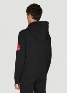 Zip Front Hooded Sweatshirt in Black