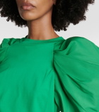 Alexander McQueen Puff-sleeve cotton jersey top