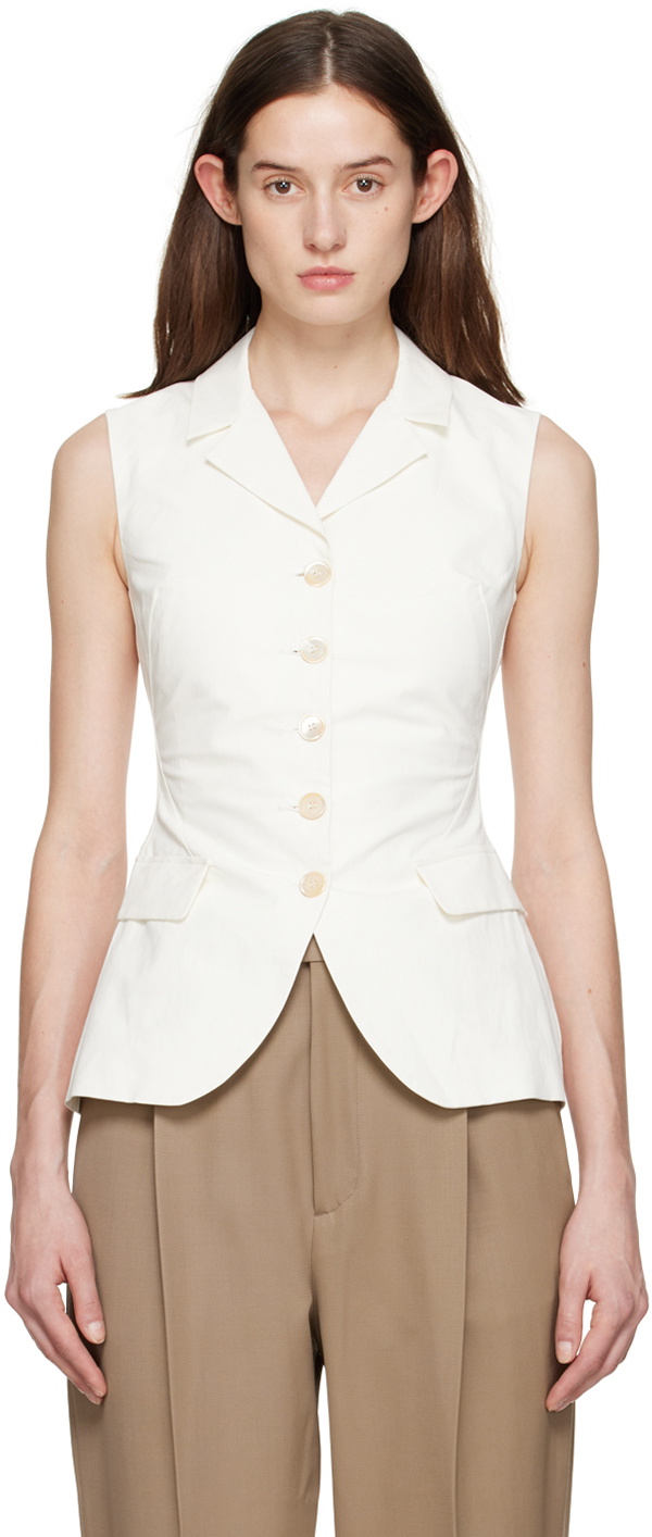 Renaissance Renaissance Off-White Notched Vest
