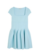 Simkhai Gallagher Piqué Knit Mini Dress Light Blue