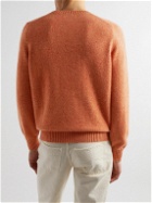 Brunello Cucinelli - Wool and Cashmere-Blend Sweater - Orange