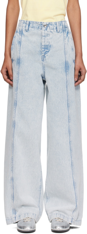 Photo: YMC Blue Displaced Seam Jeans