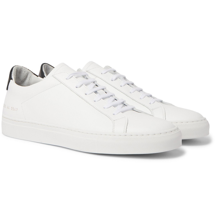 Photo: Common Projects - Retro Low Leather Sneakers - White